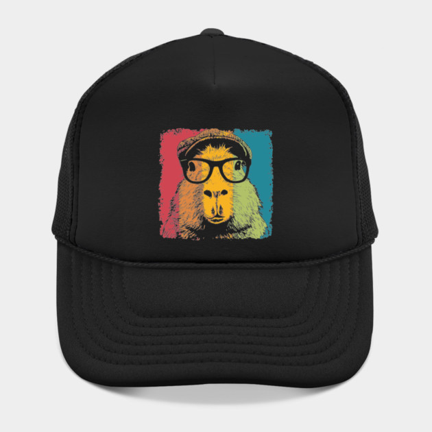 Dapper Capybara in Glasses – Quirky Animal Hipster Style by TuncGK
