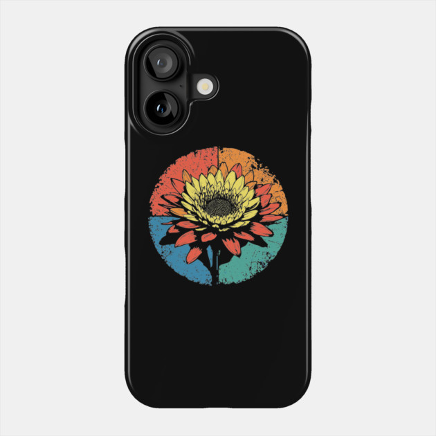 Vintage Chrysanthemum Bloom – Retro Botanical Art Phone Case by TuncGK