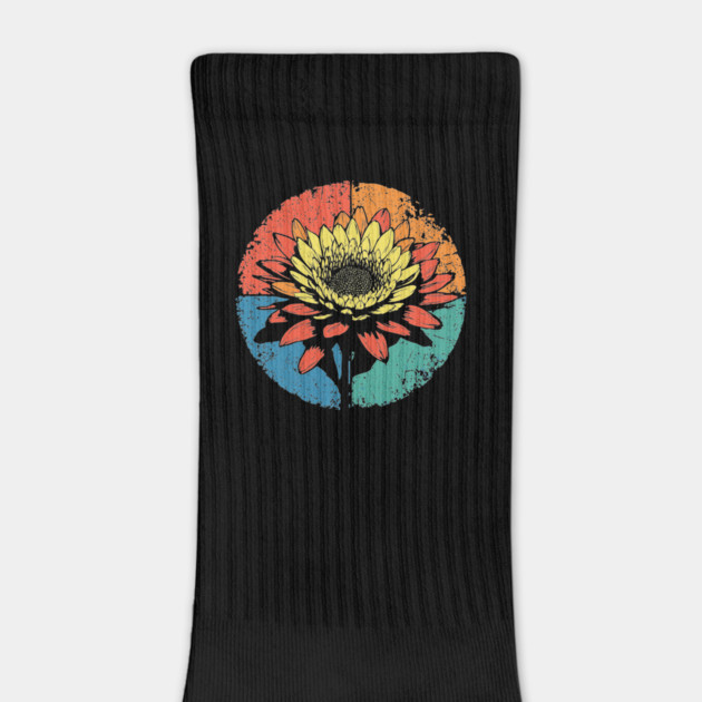 Vintage Chrysanthemum Bloom – Retro Botanical Art by TuncGK