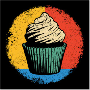 Retro Cupcake Delight – Vintage Dessert Aesthetic Art Posters and Art