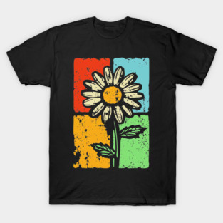 Retro Daisy Shirt Art – Groovy Vintage Flower Graphic T-Shirt