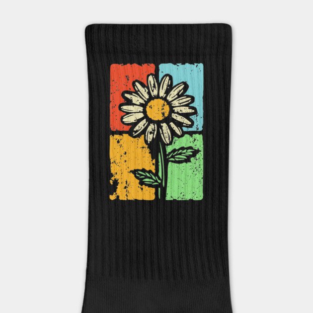 Retro Daisy Shirt Art – Groovy Vintage Flower Graphic by TuncGK