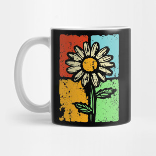 Retro Daisy Shirt Art – Groovy Vintage Flower Graphic Mug
