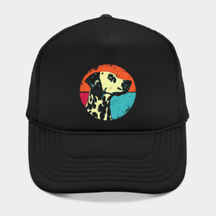Retro Dalmatian Headshot – Vintage Dog Portrait Art Hat