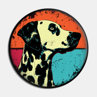 Retro Dalmatian Headshot – Vintage Dog Portrait Art Pin