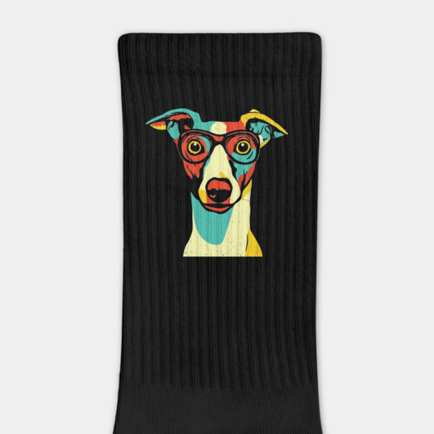 Whimsical Dog in Glasses – Retro Color Pop Pup Art by TuncGK