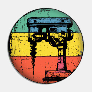 Retro Power Drill Art – Vintage Toolbox Wall Decor Design Pin