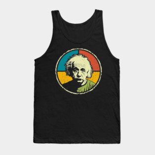 Einstein in Color – Retro Science Genius Portrait Art Tank Top