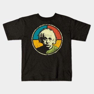 Einstein in Color – Retro Science Genius Portrait Art Kids T-Shirt