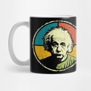 Einstein in Color – Retro Science Genius Portrait Art Mug