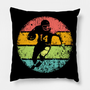 Vintage Football Runner – Retro Sports Action Art Pillow