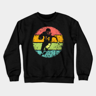 Vintage Football Runner – Retro Sports Action Art Crewneck Sweatshirt