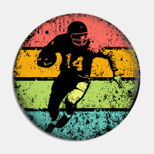 Vintage Football Runner – Retro Sports Action Art Pin