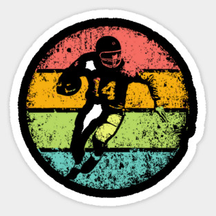 Vintage Football Runner – Retro Sports Action Art Sticker