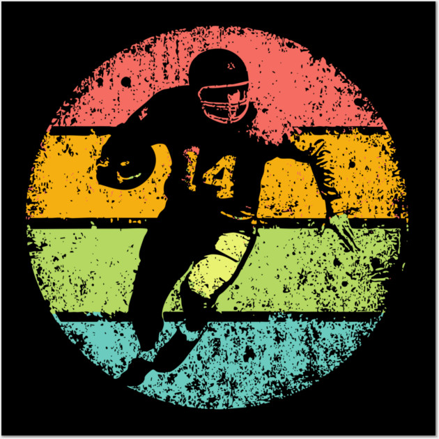 Vintage Football Runner – Retro Sports Action Art Wall Art by TuncGK