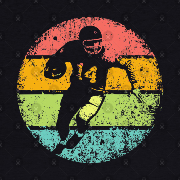 Vintage Football Runner – Retro Sports Action Art by TuncGK