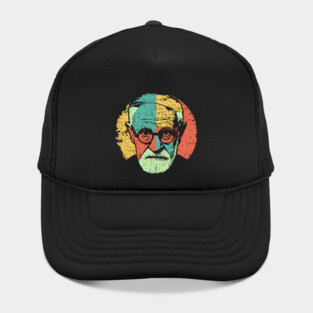 Sigmund Freud Pop Portrait – Retro Psychoanalysis Art Hat