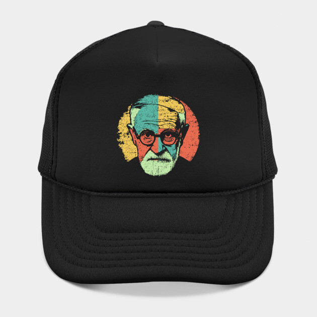Sigmund Freud Pop Portrait – Retro Psychoanalysis Art by TuncGK