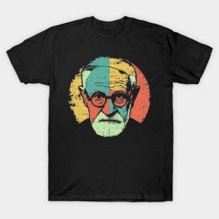 Sigmund Freud Pop Portrait – Retro Psychoanalysis Art T-Shirt