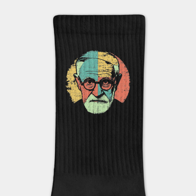 Sigmund Freud Pop Portrait – Retro Psychoanalysis Art by TuncGK