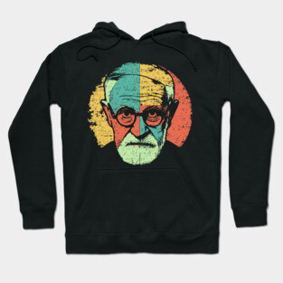 Sigmund Freud Pop Portrait – Retro Psychoanalysis Art Hoodie