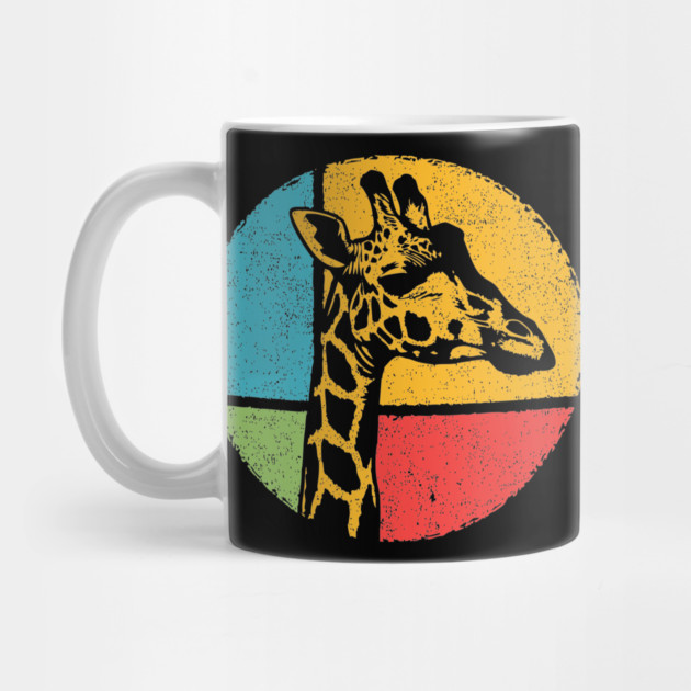 Retro Giraffe Head – Vintage Safari Wildlife Graphic by TuncGK