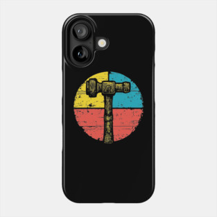 Retro Hammer Icon – Vintage Carpenter Tool Art Phone Case