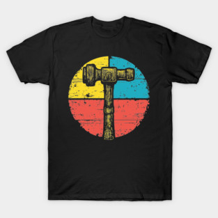 Retro Hammer Icon – Vintage Carpenter Tool Art T-Shirt