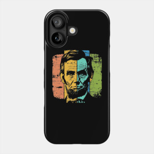 Abraham Lincoln Retro Portrait – Vintage Americana Graphic Phone Case