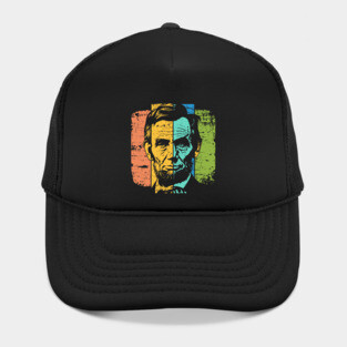Abraham Lincoln Retro Portrait – Vintage Americana Graphic Hat