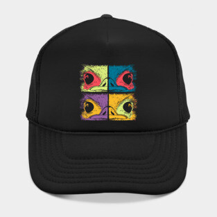 Mosaic Ostrich Head – Retro Geometric Wildlife Art Hat