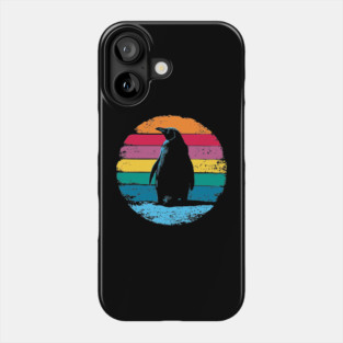 Retro Penguin Portrait – Vintage Arctic Bird Graphic Phone Case