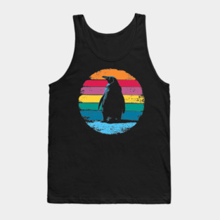 Retro Penguin Portrait – Vintage Arctic Bird Graphic Tank Top