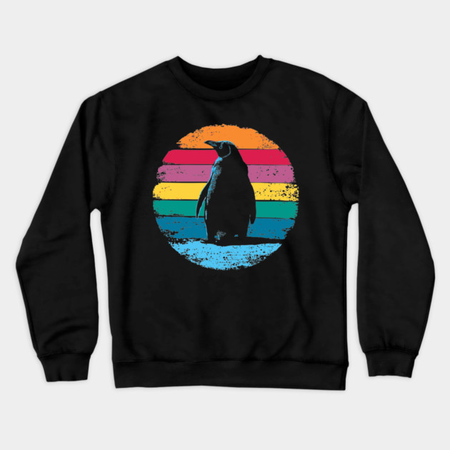 Retro Penguin Portrait – Vintage Arctic Bird Graphic Crewneck Sweatshirt by TuncGK