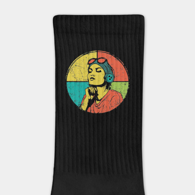 Retro Pilot Woman – Vintage Female Aviator Portrait by TuncGK