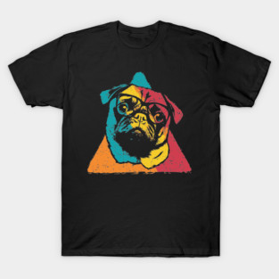 Retro Pug Face – Vintage Dog Breed Art with Charm T-Shirt