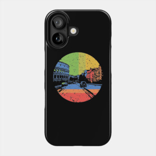 Vintage Rome Cityscape – Retro Italian Landmark Art Phone Case