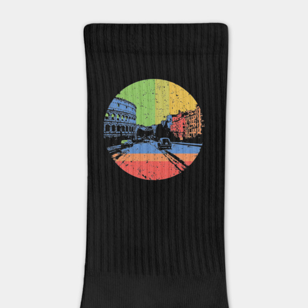 Vintage Rome Cityscape – Retro Italian Landmark Art by TuncGK