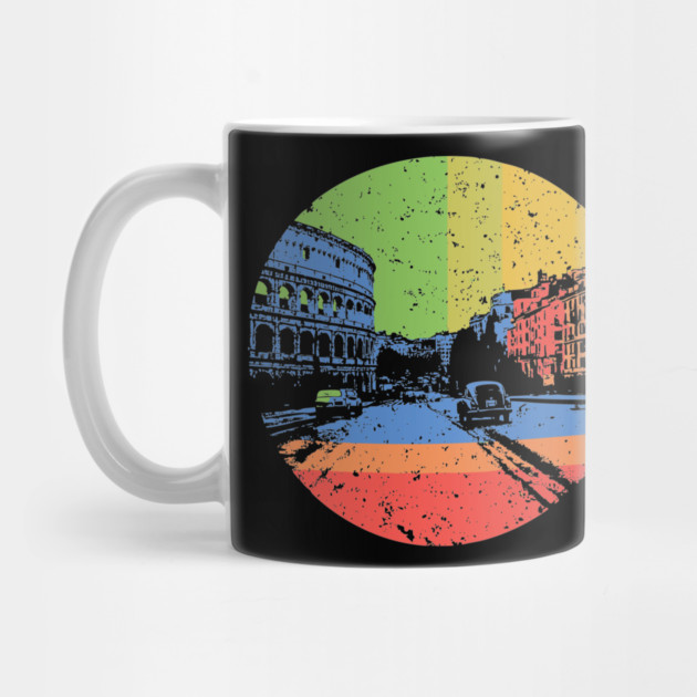 Vintage Rome Cityscape – Retro Italian Landmark Art by TuncGK