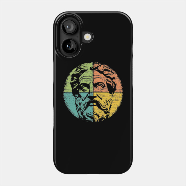 Retro Socrates Portrait – Vintage Greek Philosopher Art Phone Case by TuncGK