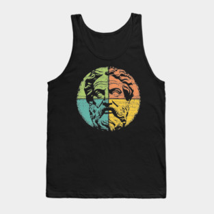 Retro Socrates Portrait – Vintage Greek Philosopher Art Tank Top