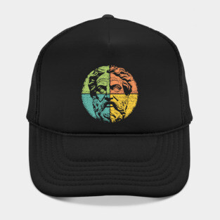Retro Socrates Portrait – Vintage Greek Philosopher Art Hat