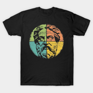 Retro Socrates Portrait – Vintage Greek Philosopher Art T-Shirt