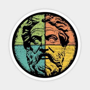 Retro Socrates Portrait – Vintage Greek Philosopher Art Magnet
