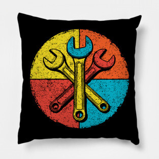 Vintage Wrenches – Retro Mechanic Tools Design Pillow