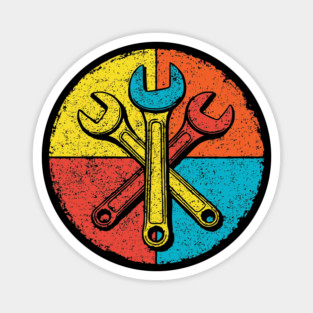 Vintage Wrenches – Retro Mechanic Tools Design Magnet