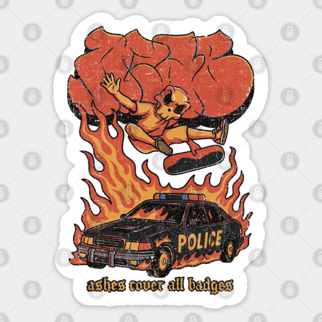 Ashes Cover All Badges Sticker by Wrong