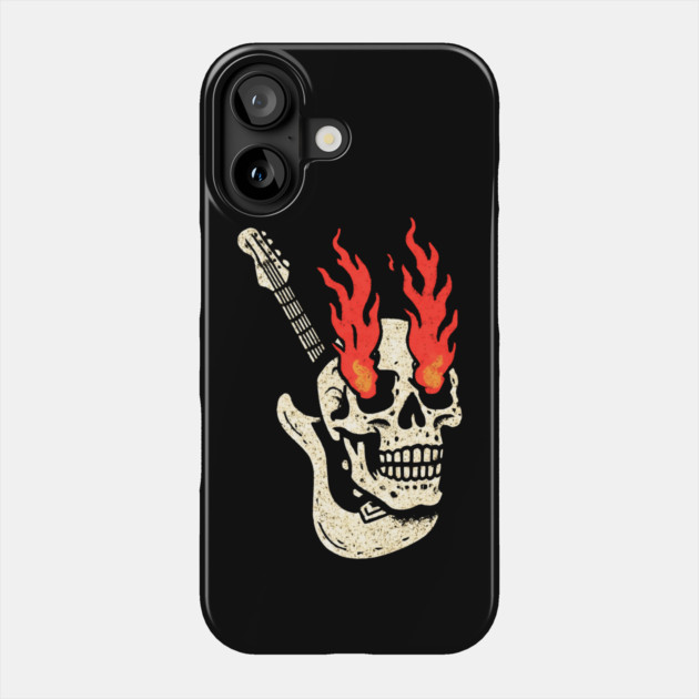 Electric Guitar Skull Phone Case by Maggie's Store 3