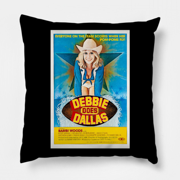 Debbie Does Dallas Classic Adult Movie Poster Pillow by belownormal