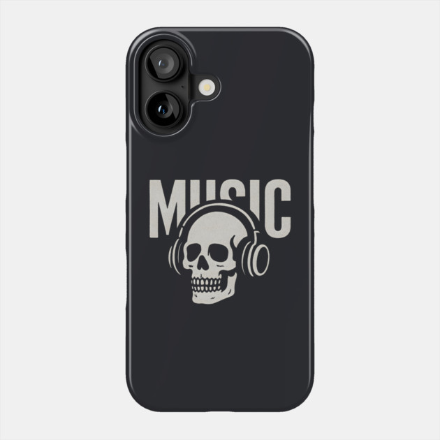 Skull Headphones Phone Case by Maggie's Store 3